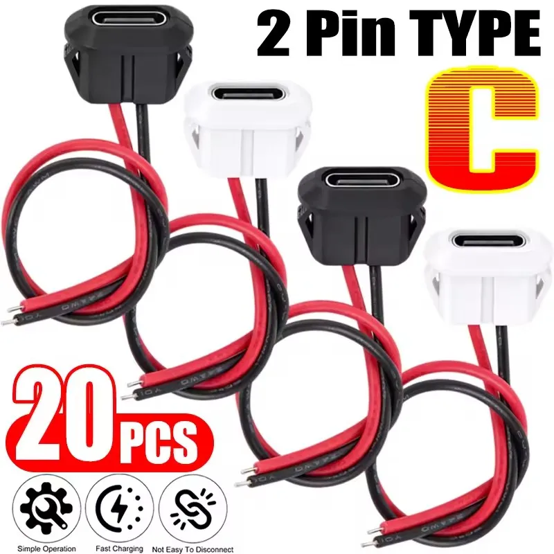 Usb C Hub - Connecteur USB Type-C femelle 2 broches,