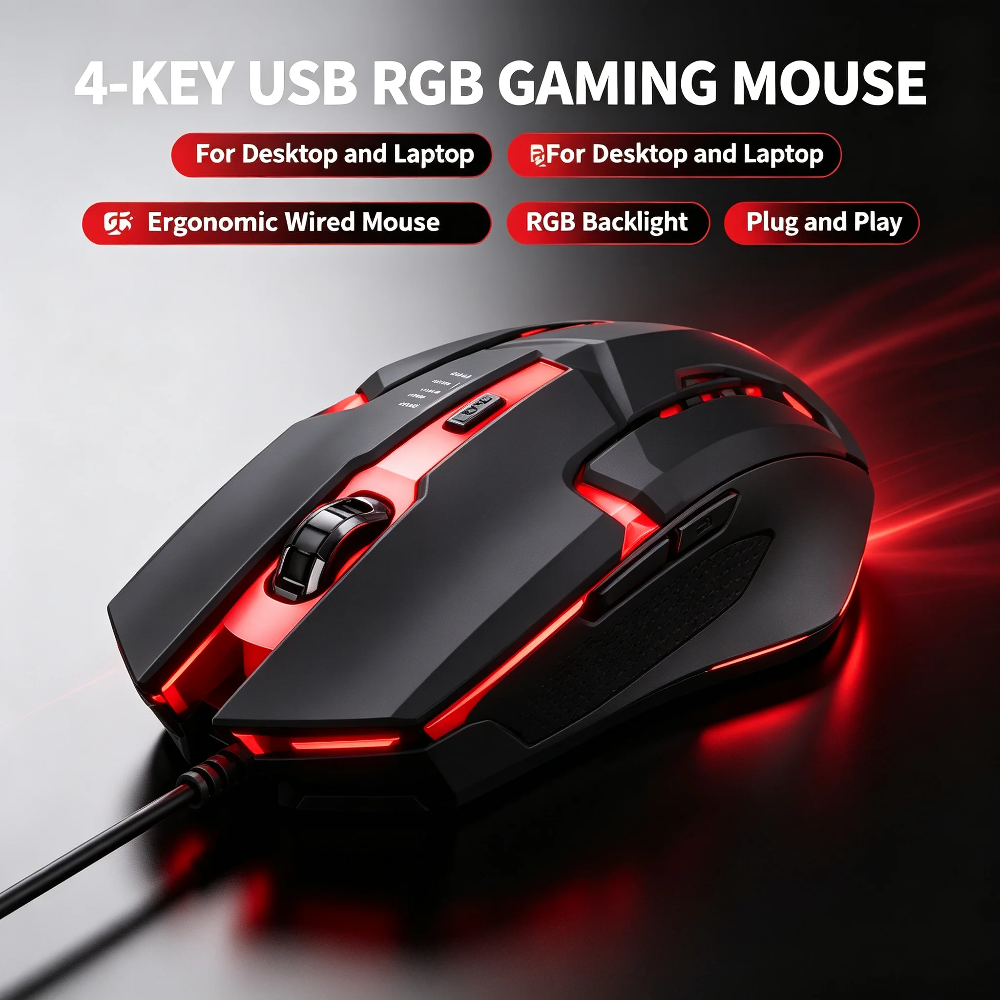 Laptop Mouse - Nouvelle souris de jeu ergonomique de