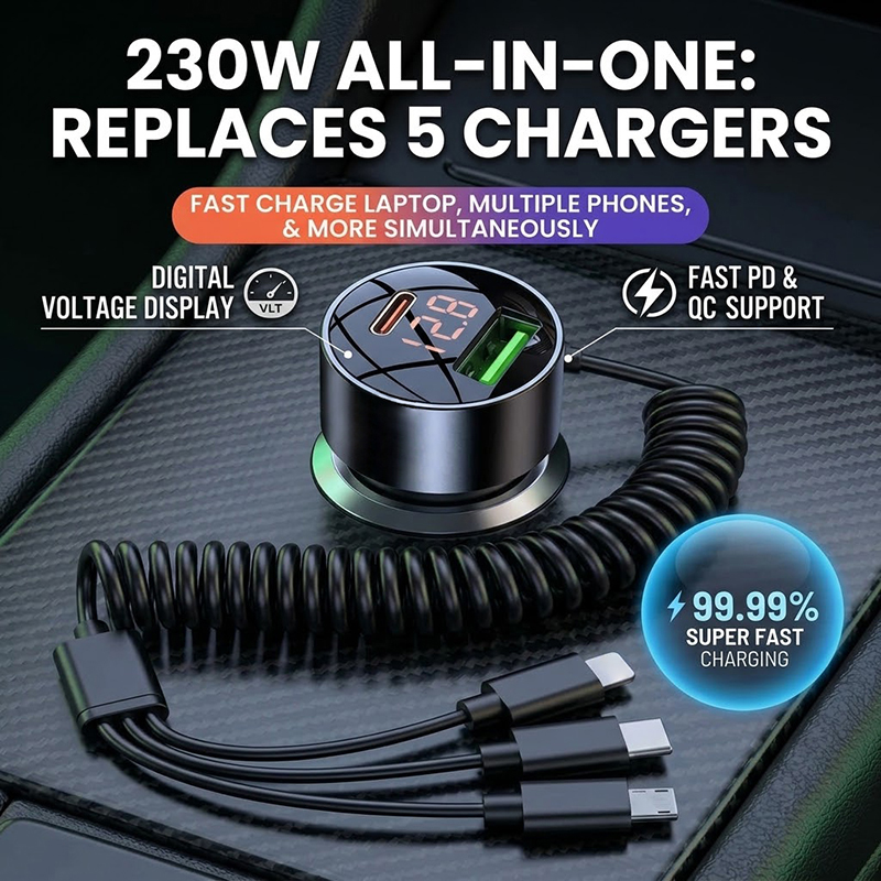 Chargeur de voiture 3-en-1 ave - Laptop Charger avis et prix